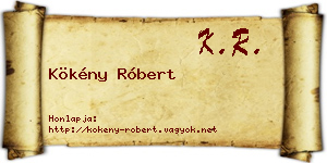 Kökény Róbert névjegykártya