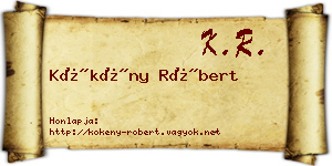 Kökény Róbert névjegykártya