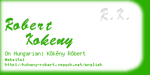 robert kokeny business card