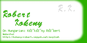 robert kokeny business card